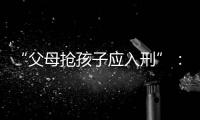 “父母抢孩子应入刑”
：一份反家暴报告的呼吁