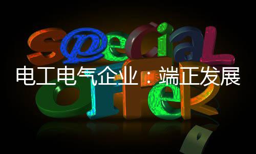 企业从电工电气企业角度出发