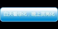 白天看绿化�，晚上赏亮化