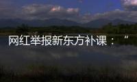 网红举报新东方补课：“我会火力全开
，我会出钱让更多人去干”