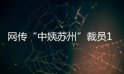 “中姨苏州”要裁员