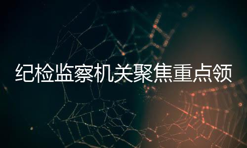 聚焦重点领域关键环节