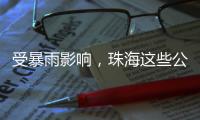 受暴雨影响，珠海这些公交线路有调整→