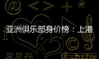 亚洲俱乐部身价榜：上港恒大前2 前10无日韩