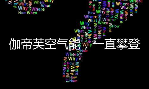 伽帝高峰不断地进行技术创新