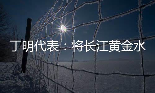 将长江黄金水”丁明表示