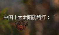 中国十大太阳能路灯：“强”产品，“健”服务