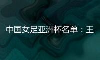 中国女足亚洲杯名单：王霜领衔吴海燕在列