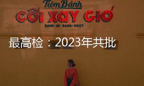 五
、最高准逮罪人2023年
