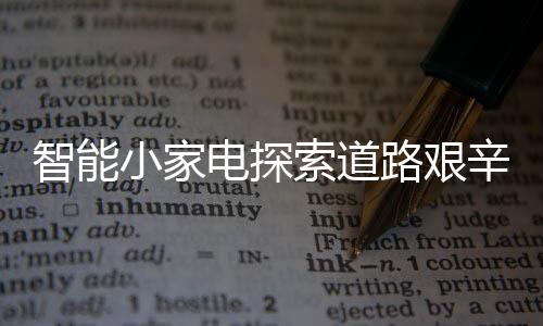 智能小家电作为一个新生事物