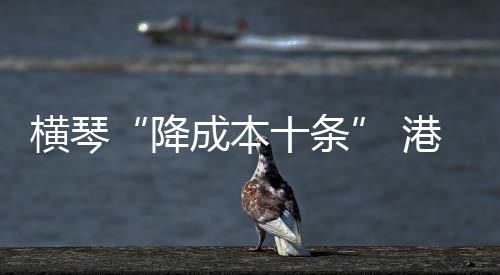 横琴港澳资科技型企业受惠