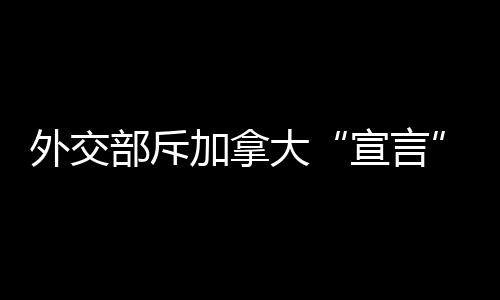 外交中方对此表示坚决反对