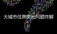 大城市住房突出问题咋解决？依靠这些工作来落实