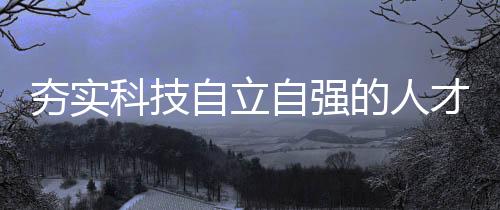 实现科技人才自立自强