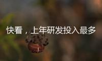 快看，上年研发投入最多的100家企业
！