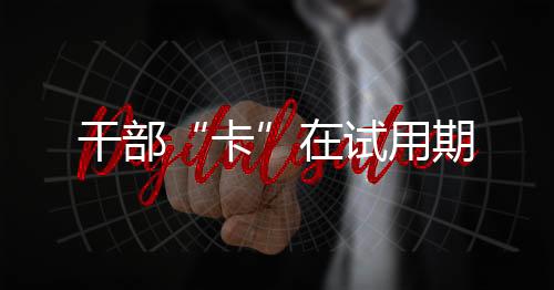 卡也有干部被处分后继续试用