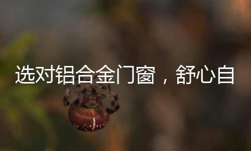 舒心自在透过大大的选对窗户