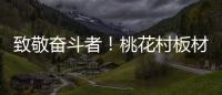 致敬奋斗者！桃花村板材以国标级环保守护每个家