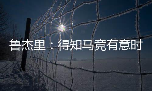 我希望能贡献我的鲁杰里能量