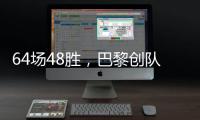 64场48胜
，巴黎创队史单赛季赢球场次新高