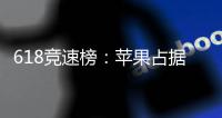 618竞速榜
：苹果占据三甲霸榜 与小米平分秋色