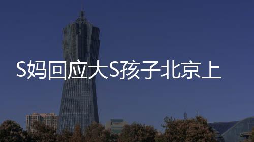回应孩北而大S房产相关问题